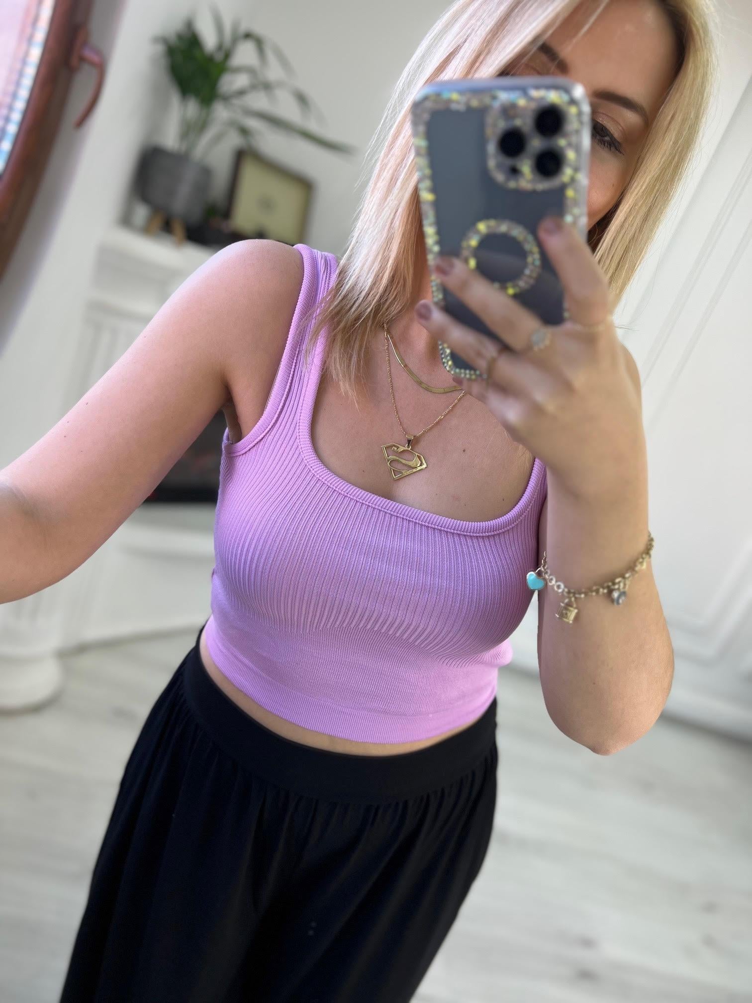 Askılı Crop LİLA