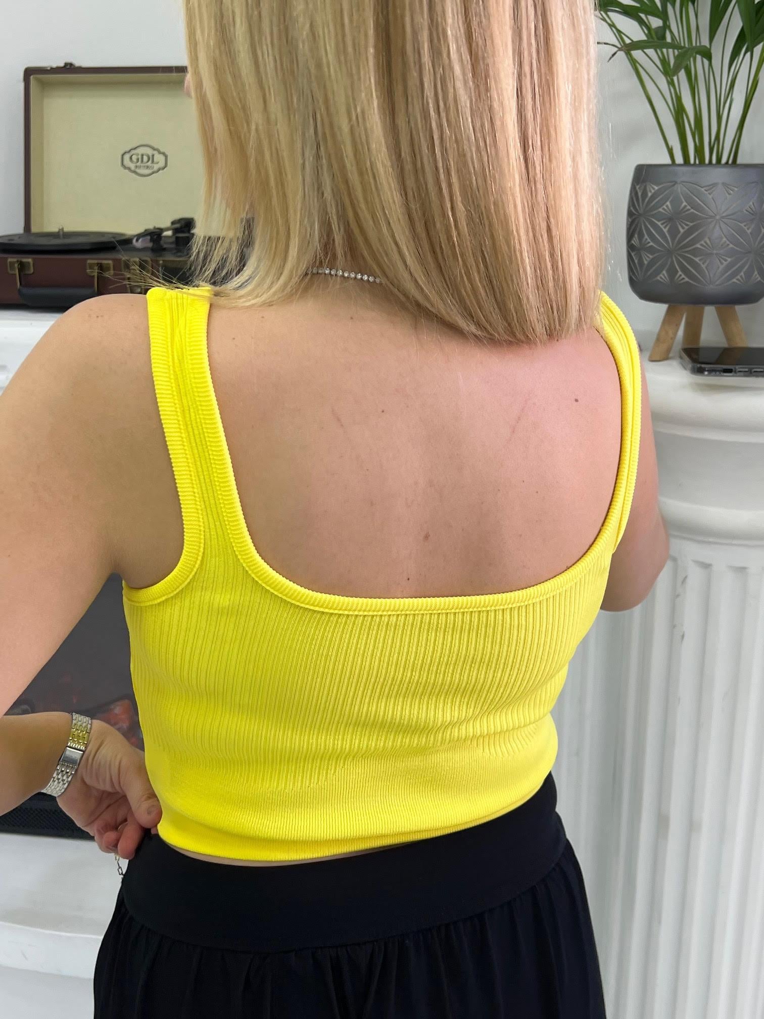 Askılı Crop SARI