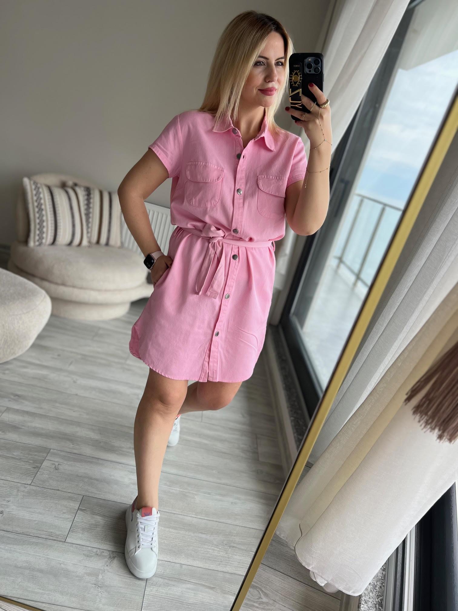 Cepli Elbise PEMBE