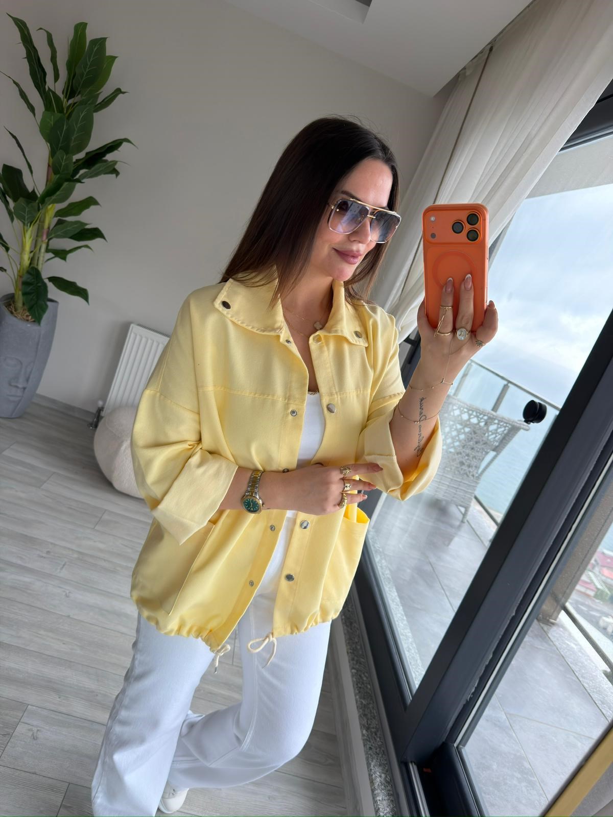 Gabardin Ceket SARI