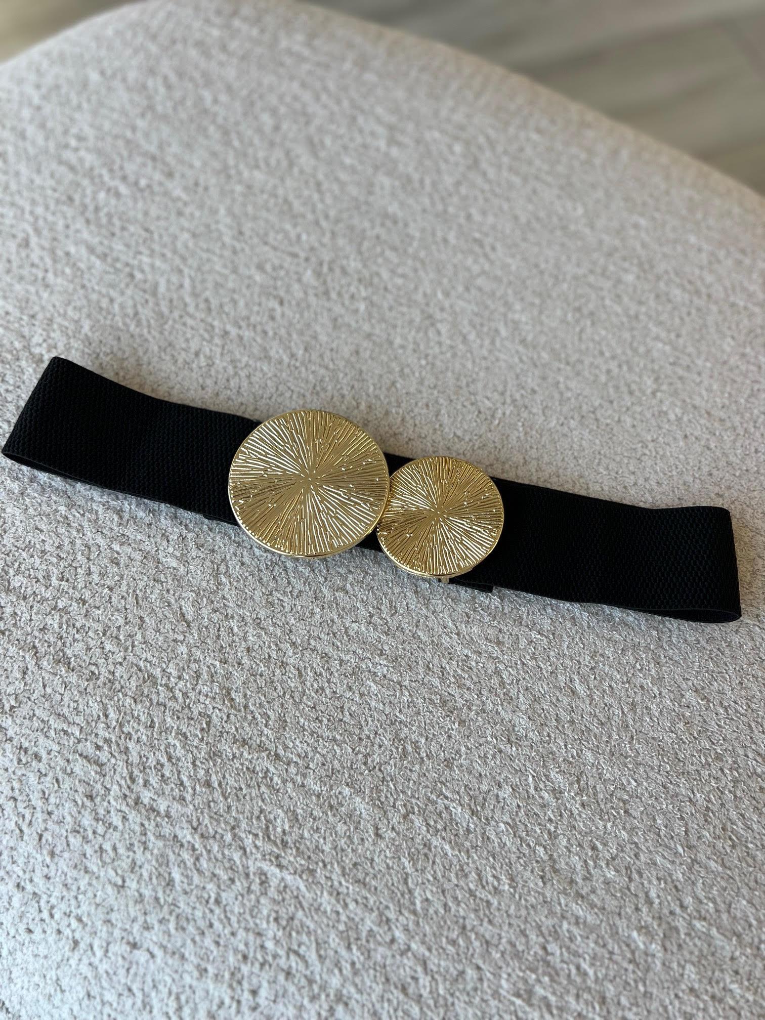 İkili Yuvarlak Siyah Lastik Kemer SİYAH