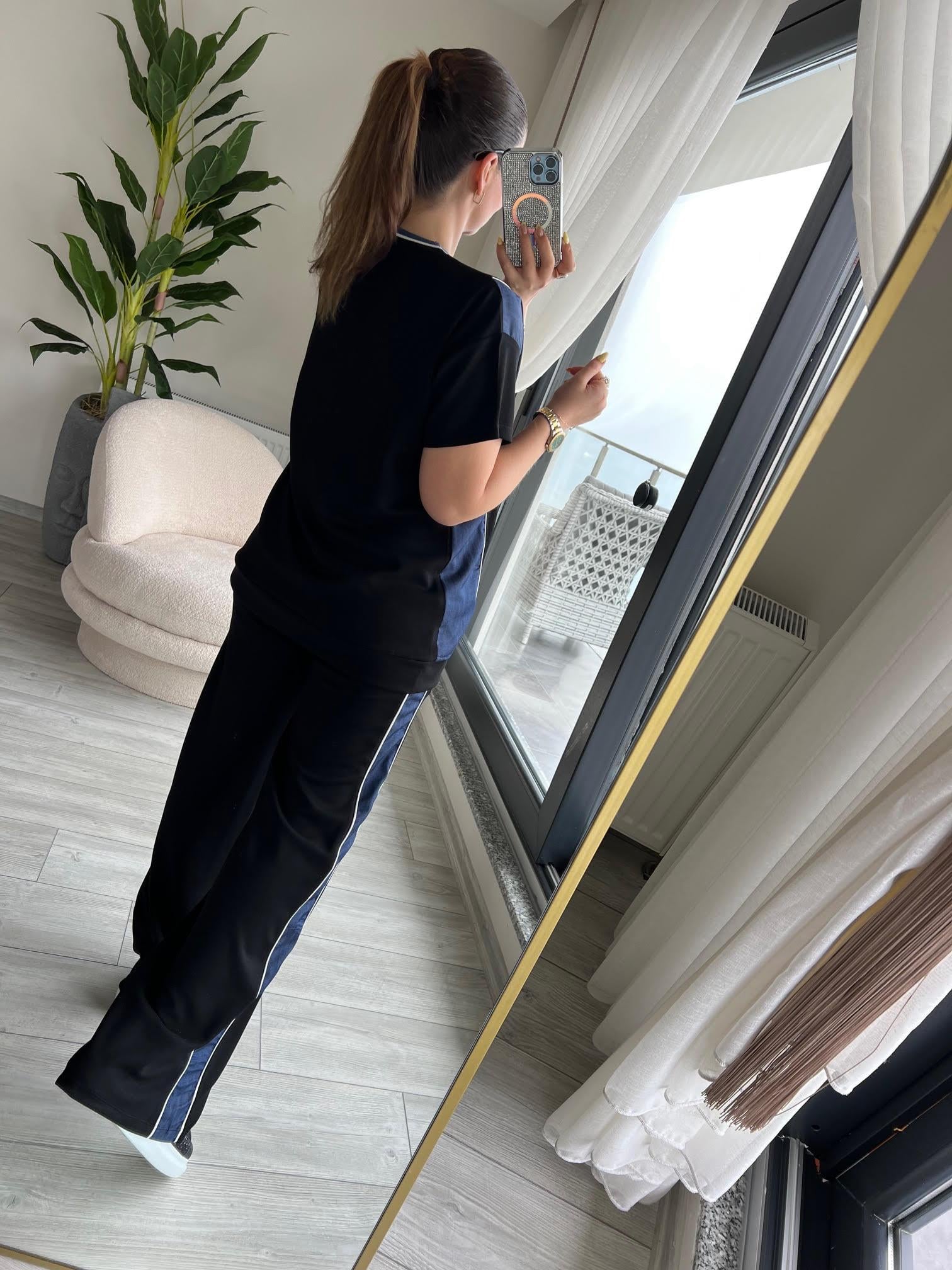 Kot Geçişli Ribanalı Takım LACİVERT