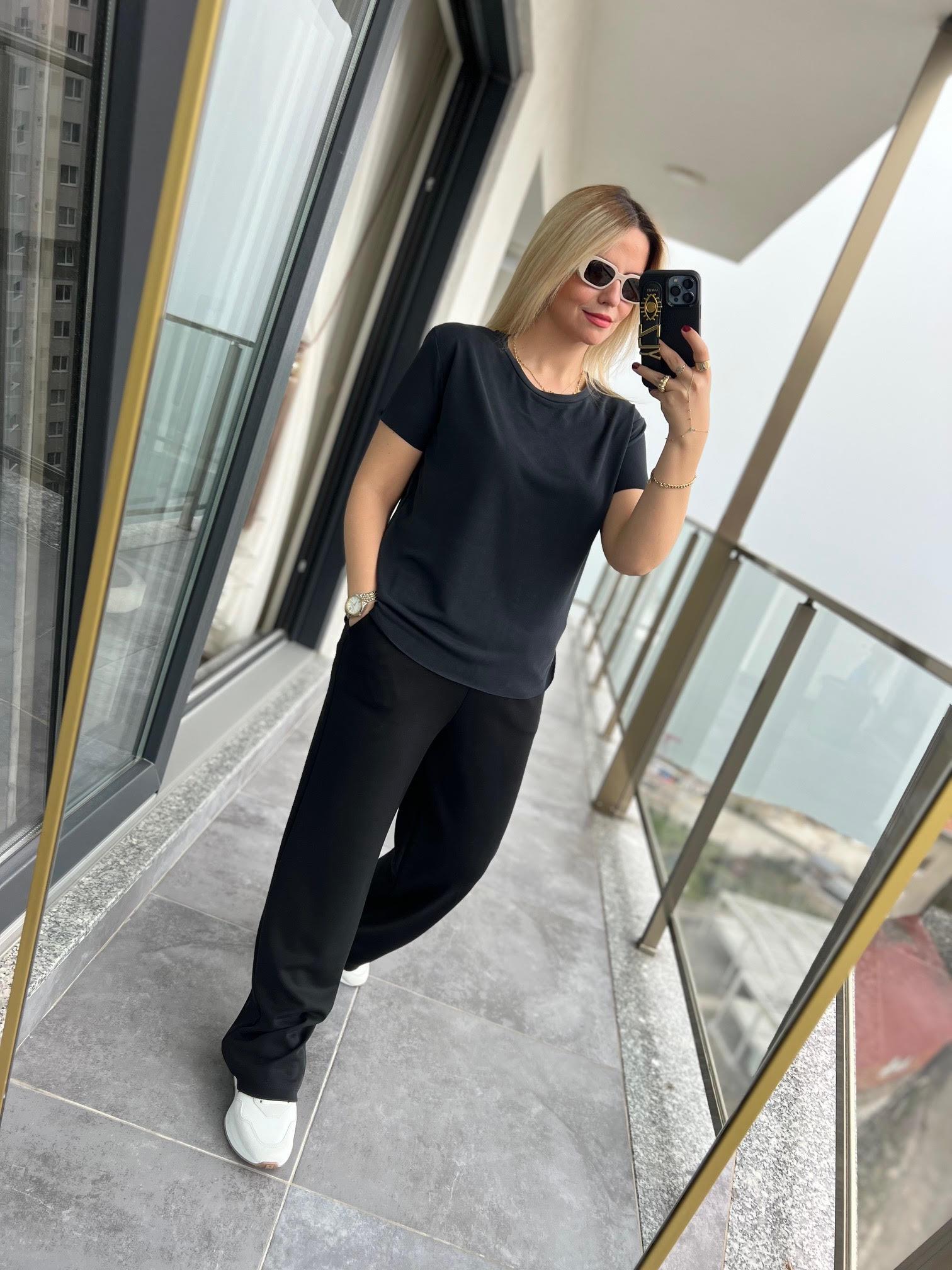 Modal Kumaş Palazzo SİYAH