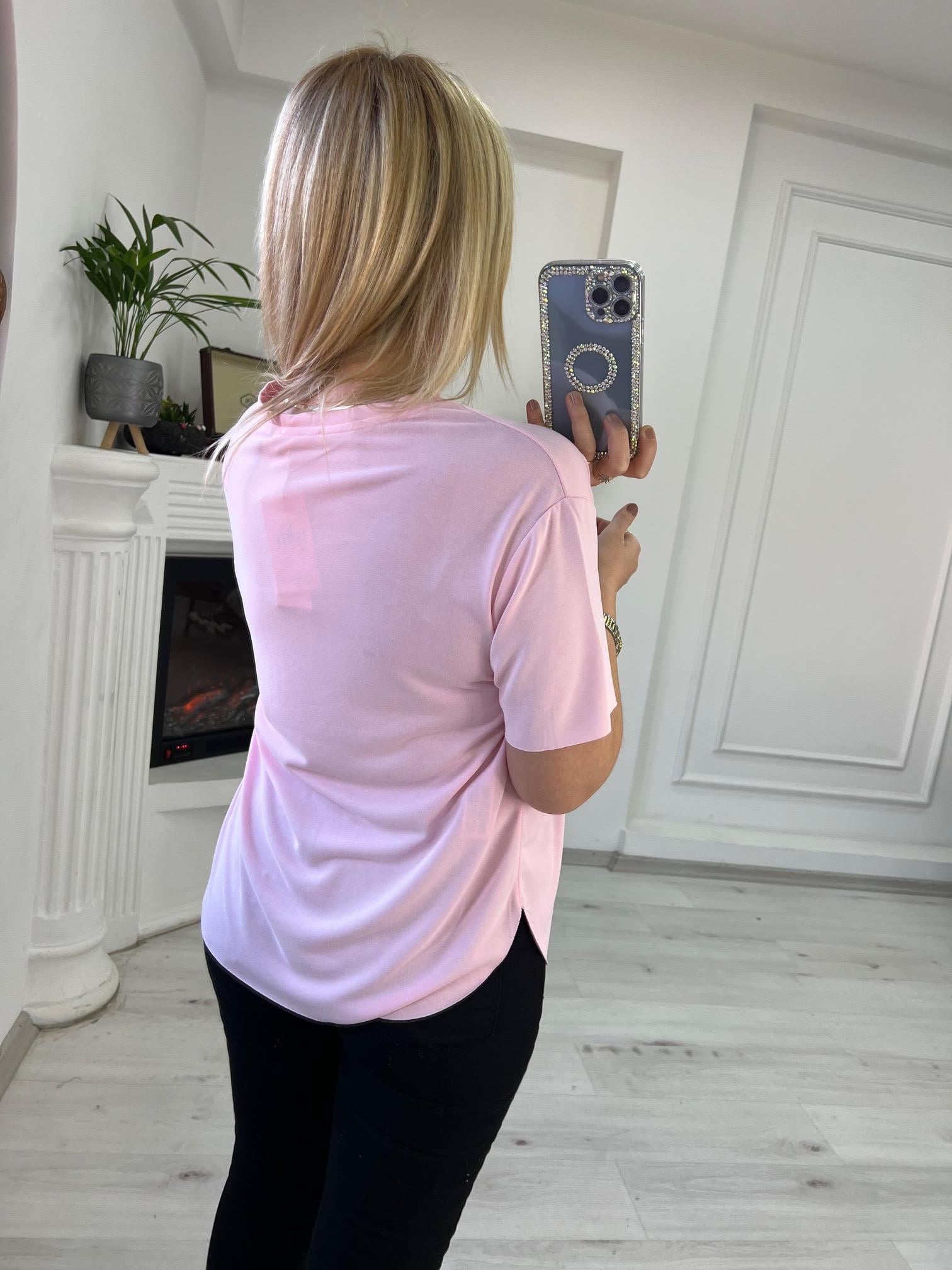 Tiril Kısa Kollu Tshirt PUDRA