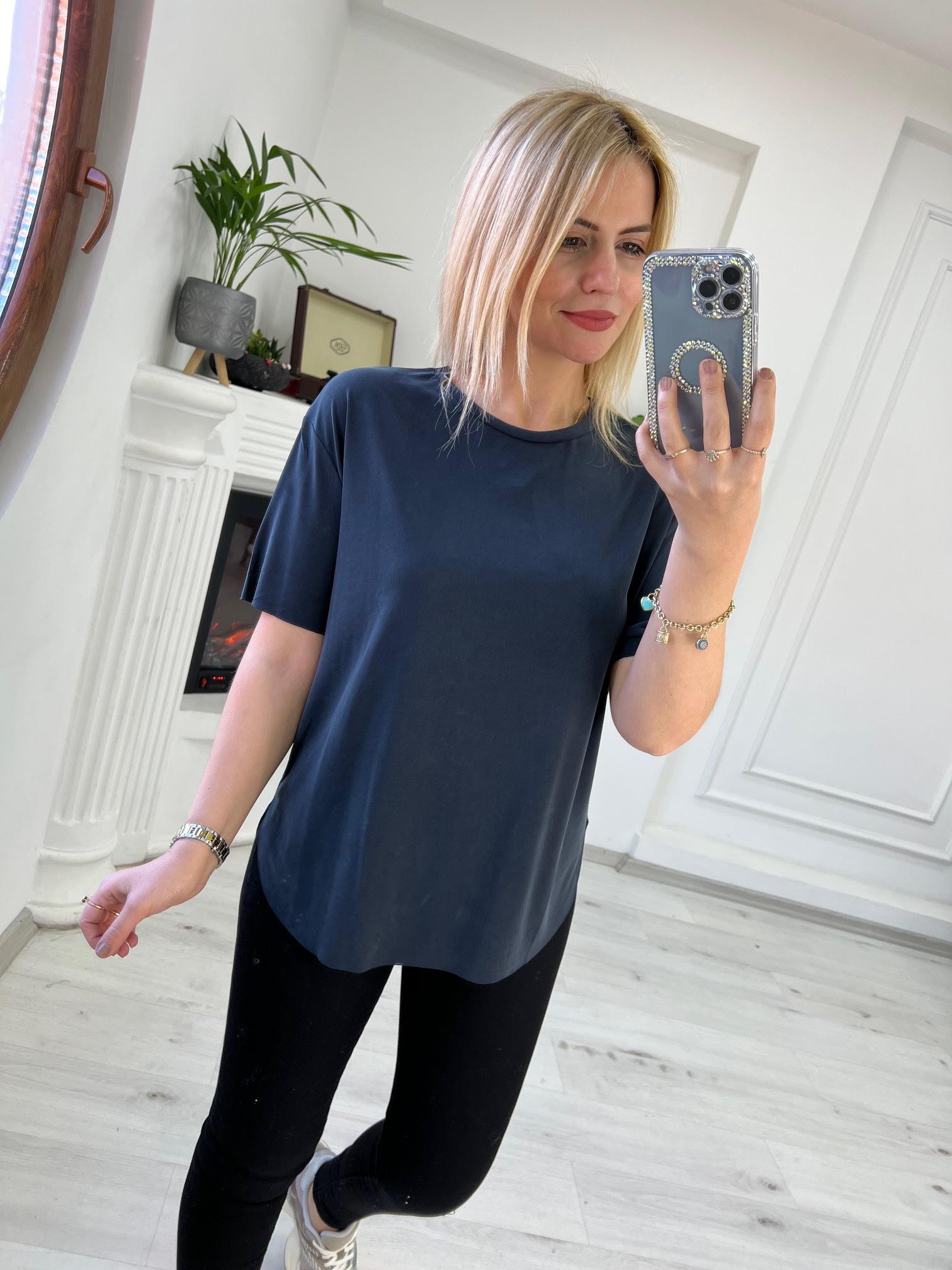 Tiril Kısa Kollu Tshirt SİYAH