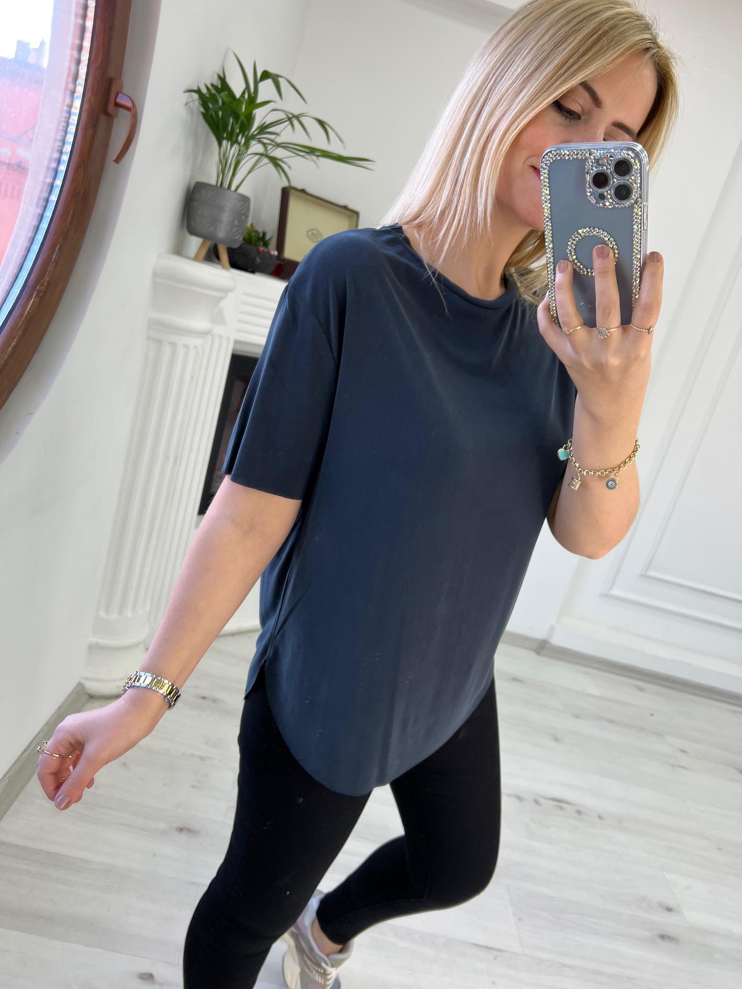 Tiril Kısa Kollu Tshirt SİYAH