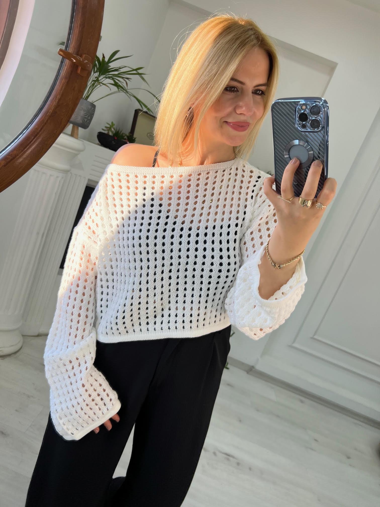 Triko Crop BEYAZ