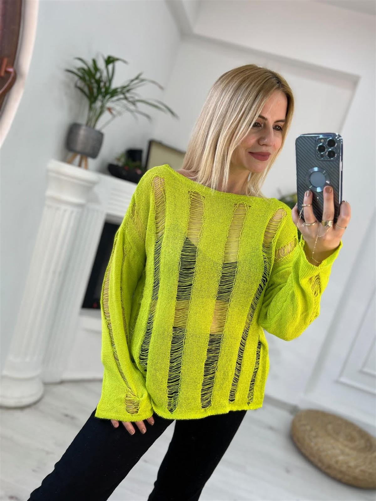 0003 Merserize Triko NEON YEŞİL
