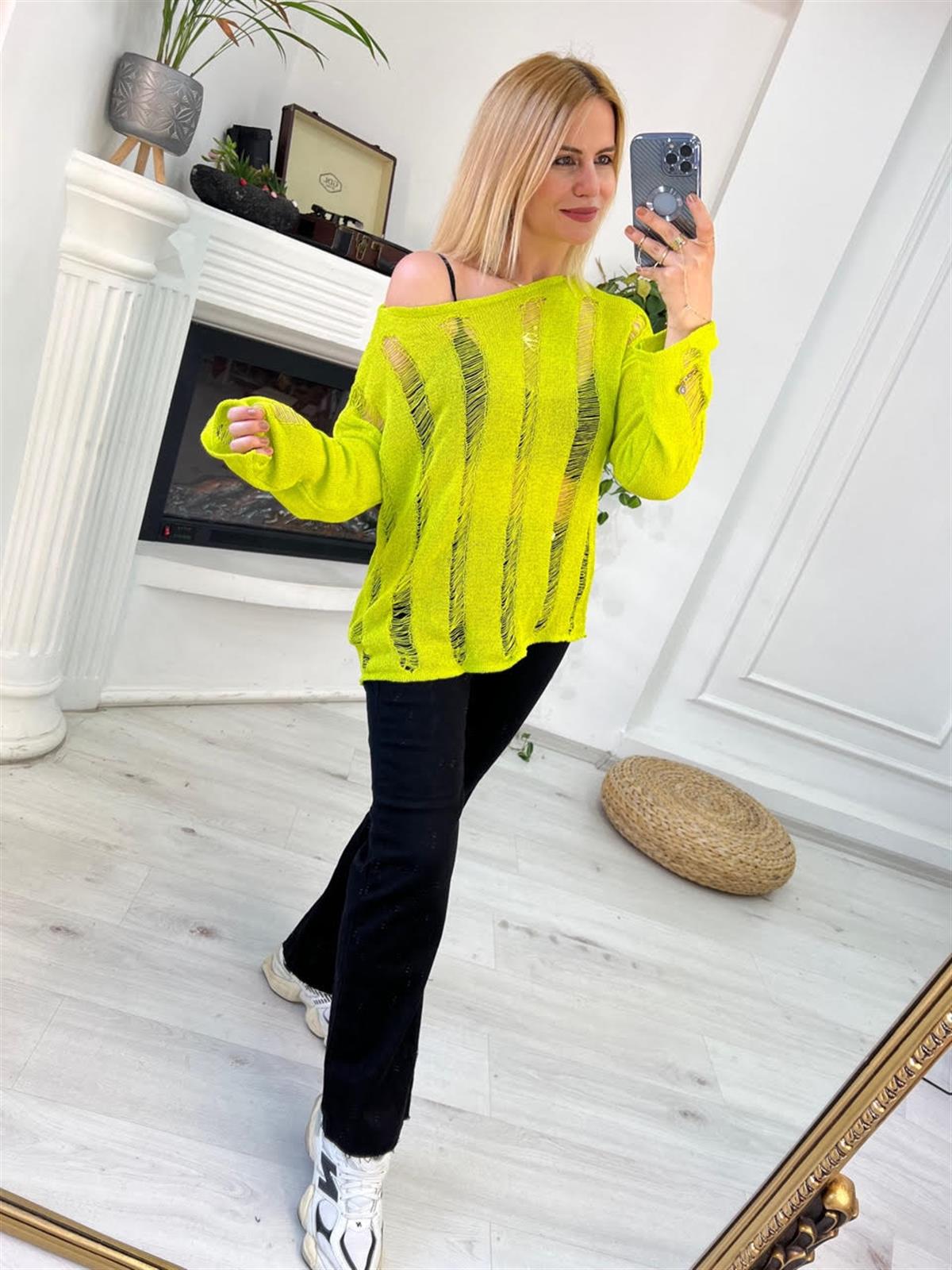 0003 Merserize Triko NEON YEŞİL