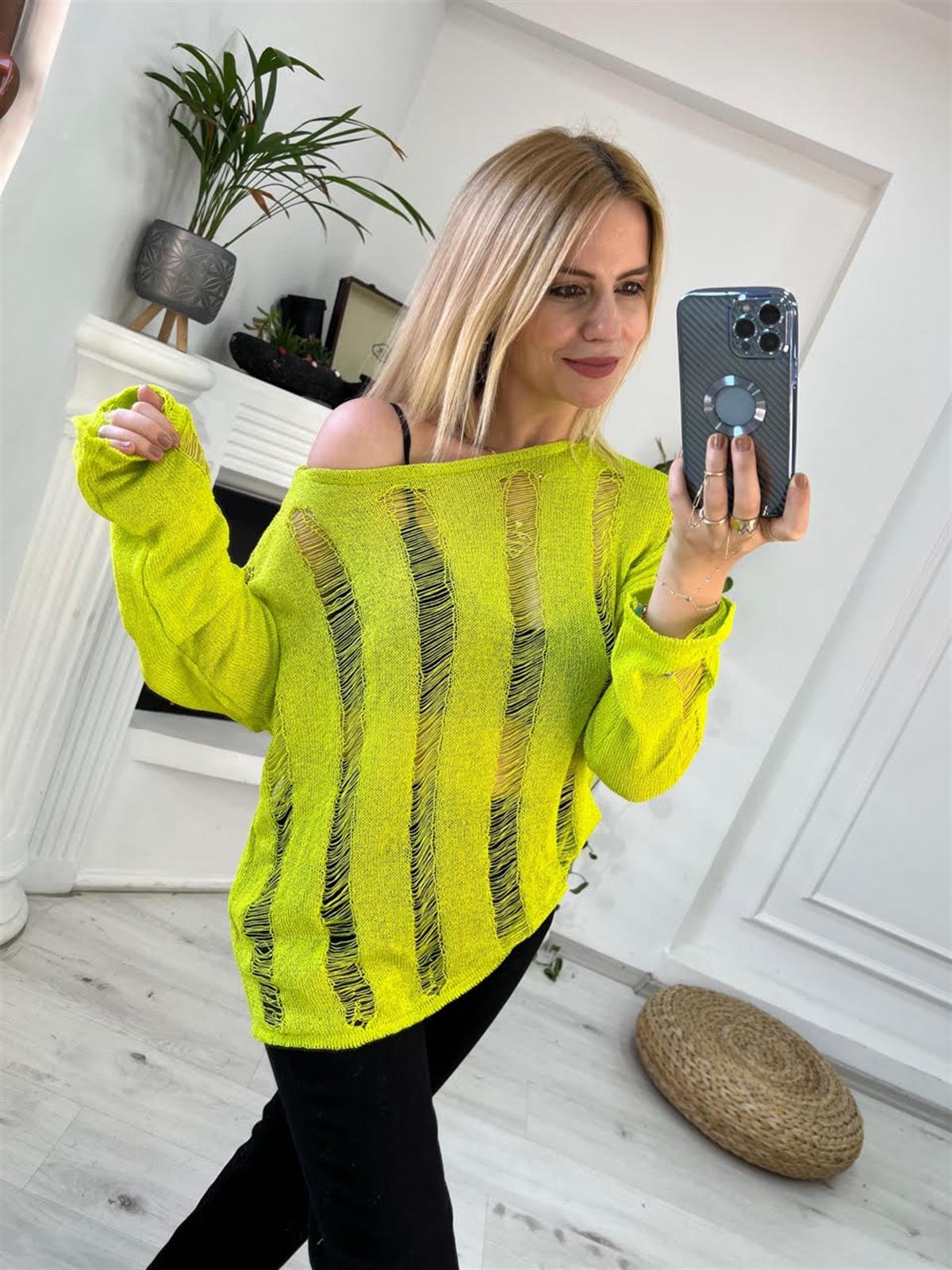 0003 Merserize Triko NEON YEŞİL