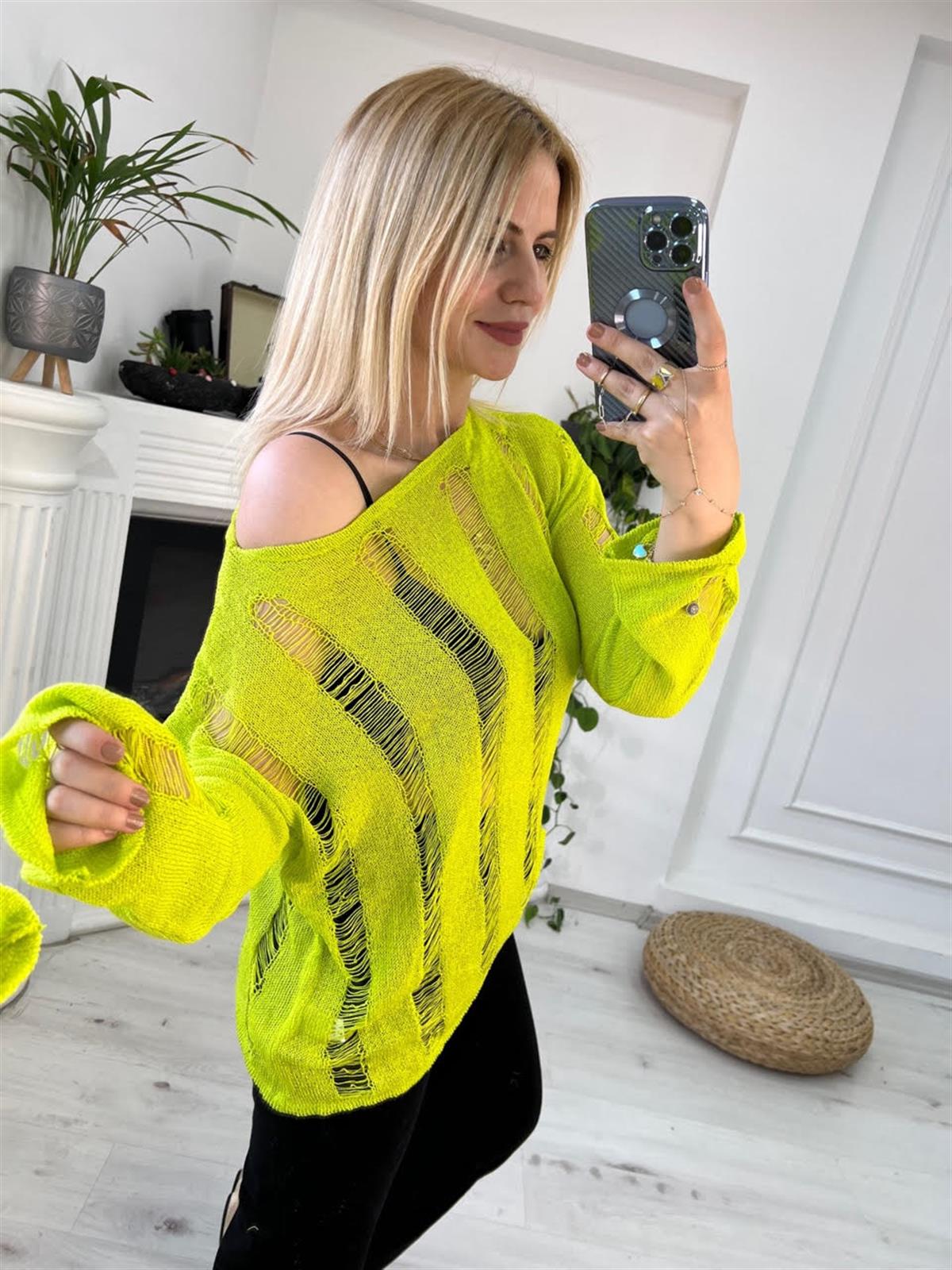 0003 Merserize Triko NEON YEŞİL