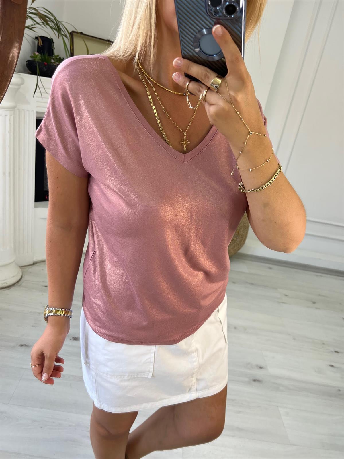 002 Ön V Arka V Tshirt LİLA