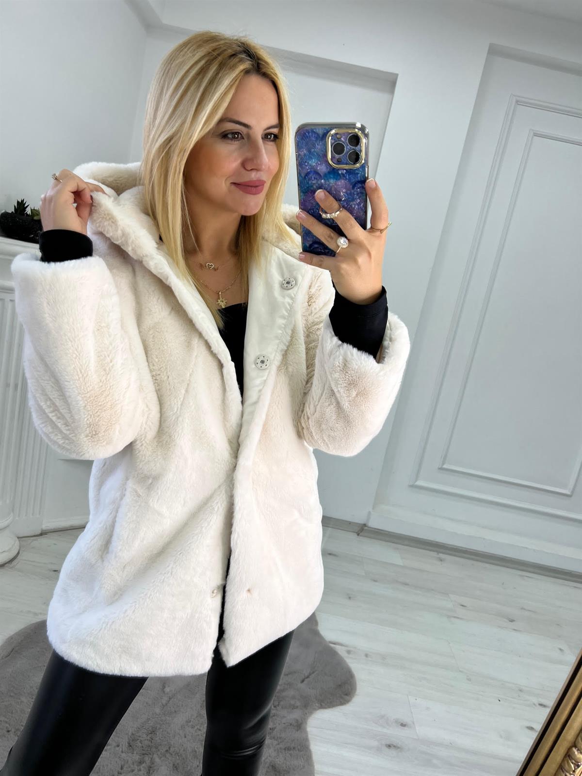 01 Peluş Mont TAŞ