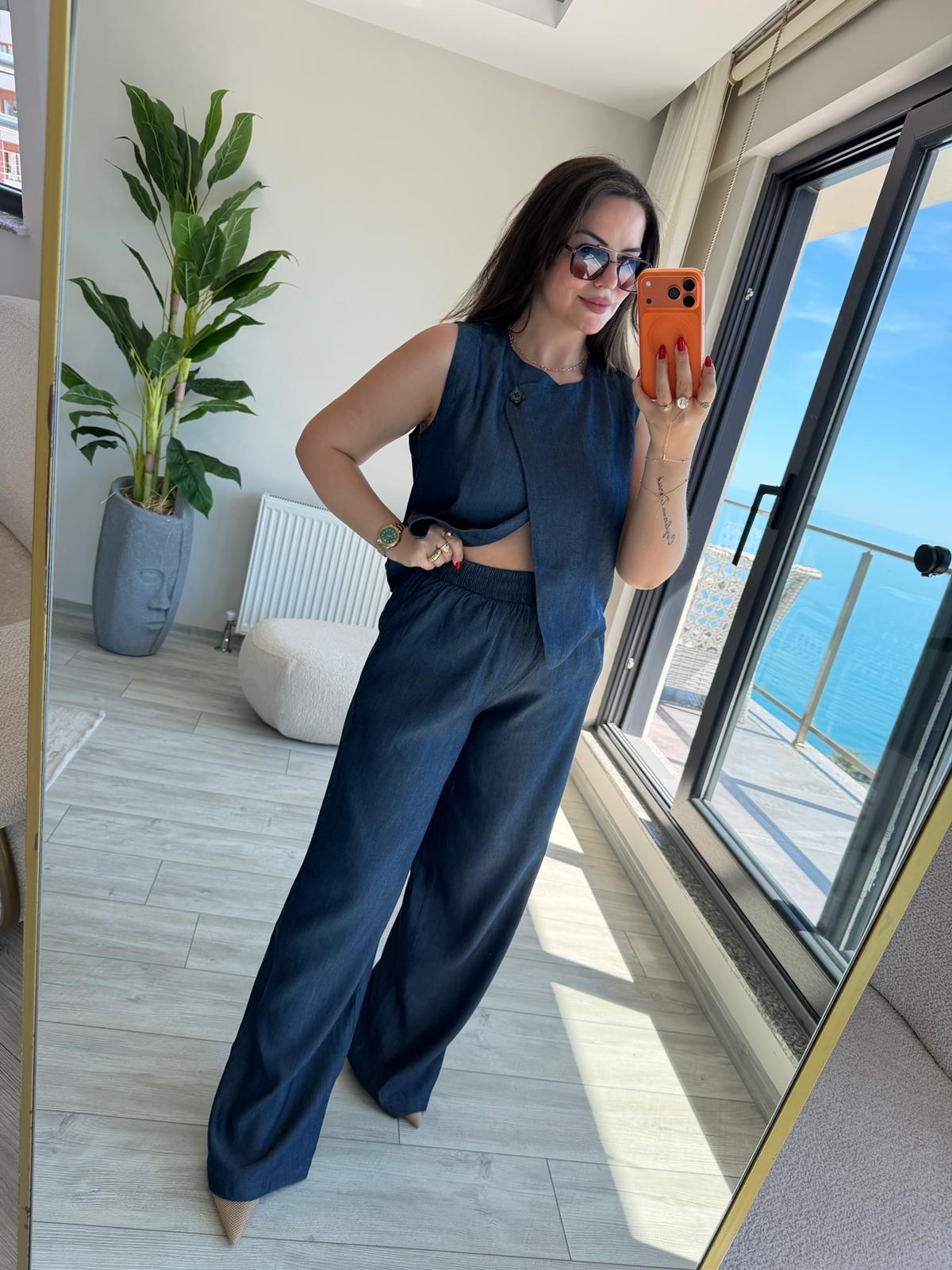 0102 Yelek Pantalon Takım LACİVERT