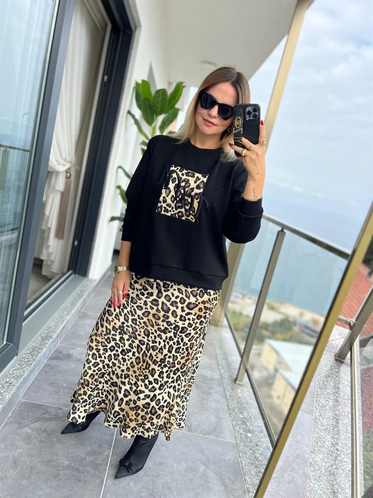 0114 Leopar Etaklı Takım BEJ