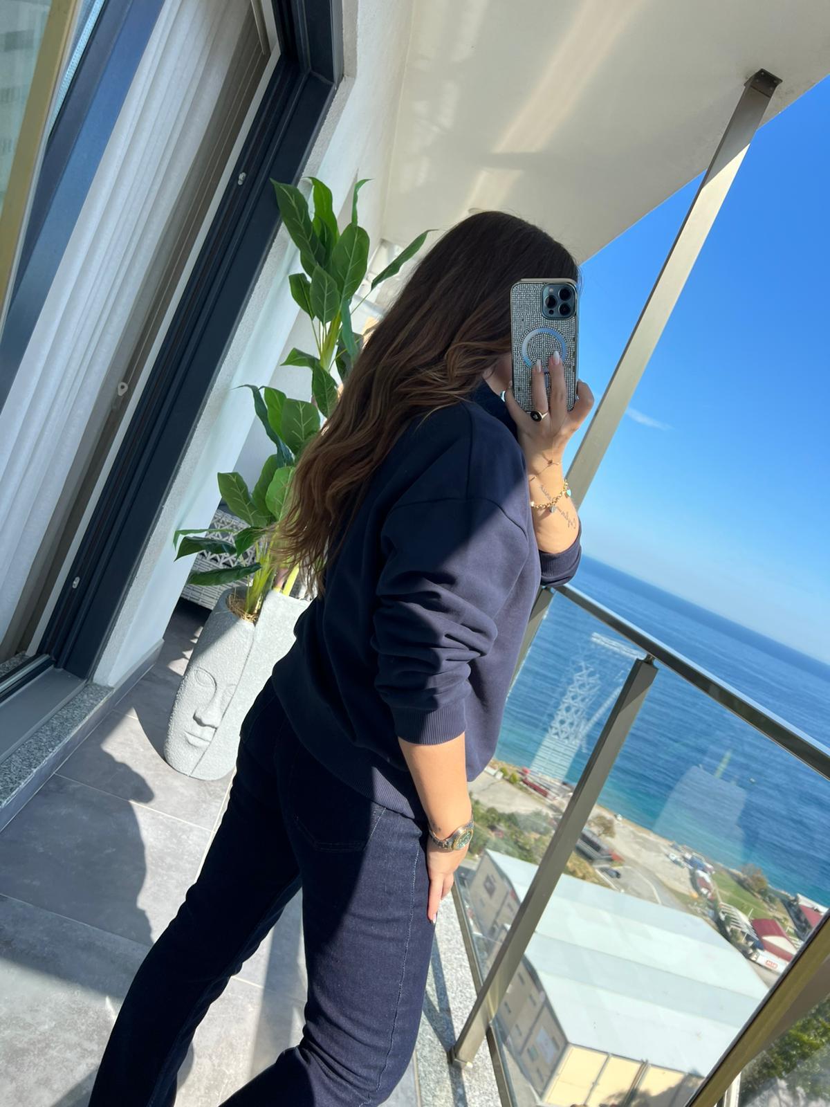 0178 Garnili Sweat LACİVERT