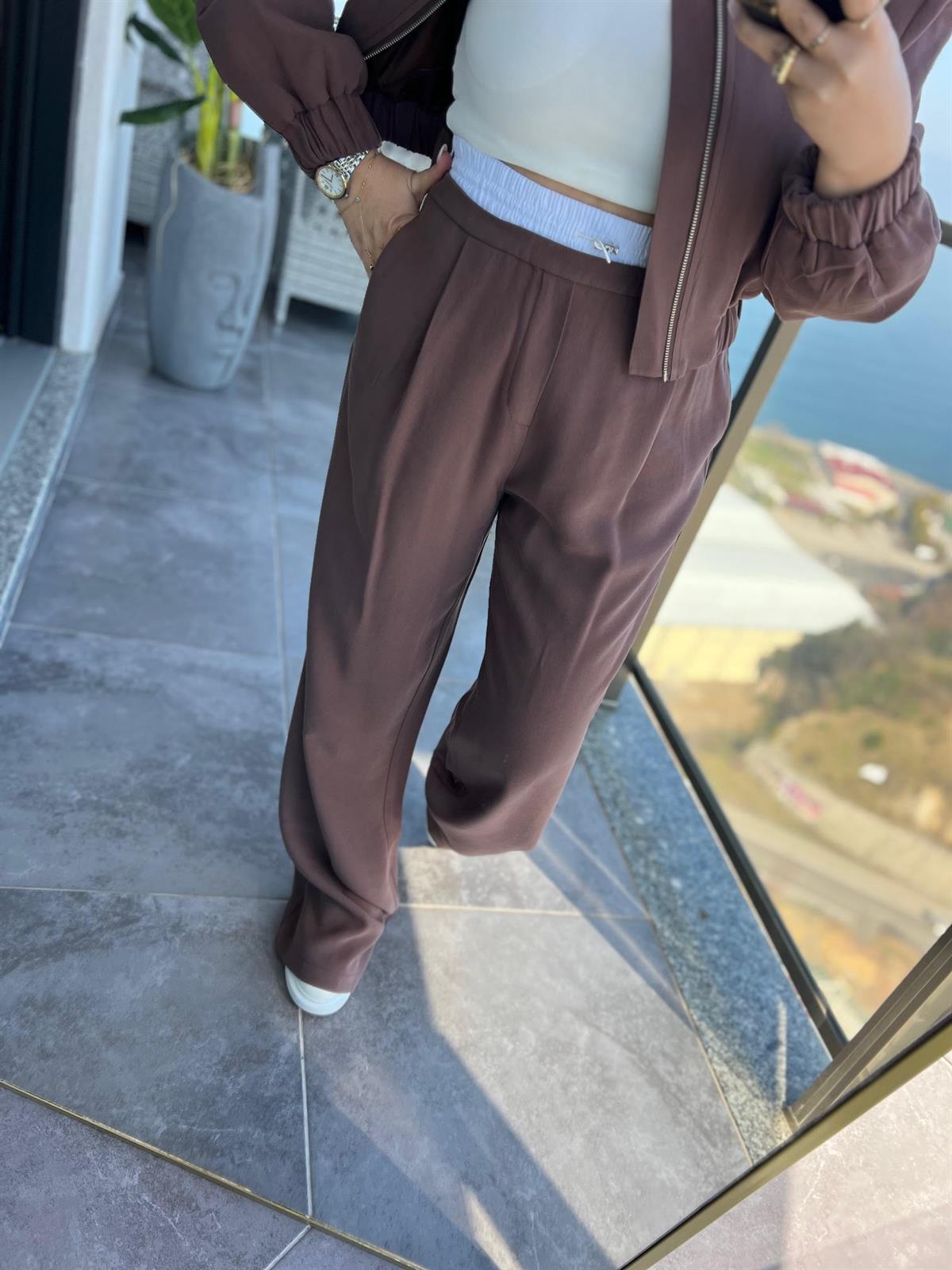 0201 Beli Kastik Detay Takım KAHVE