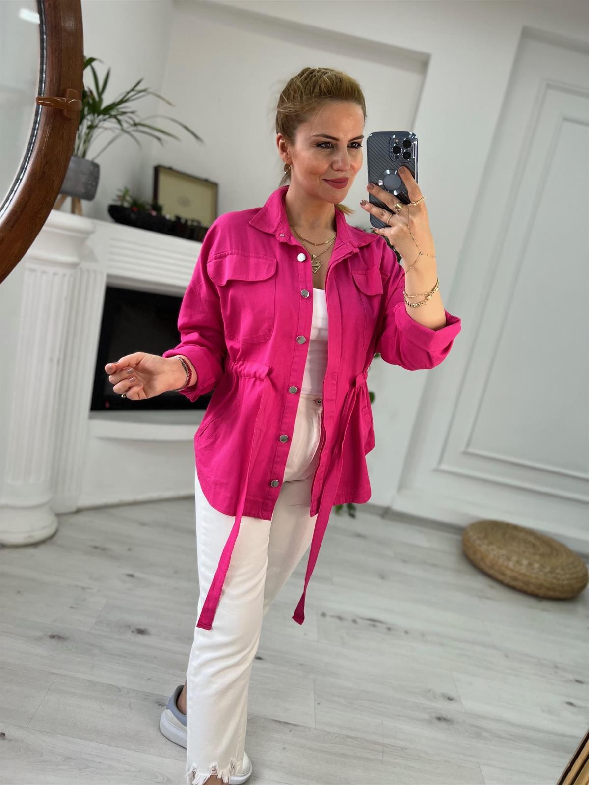 0259 Gabardin Ceket FUŞYA