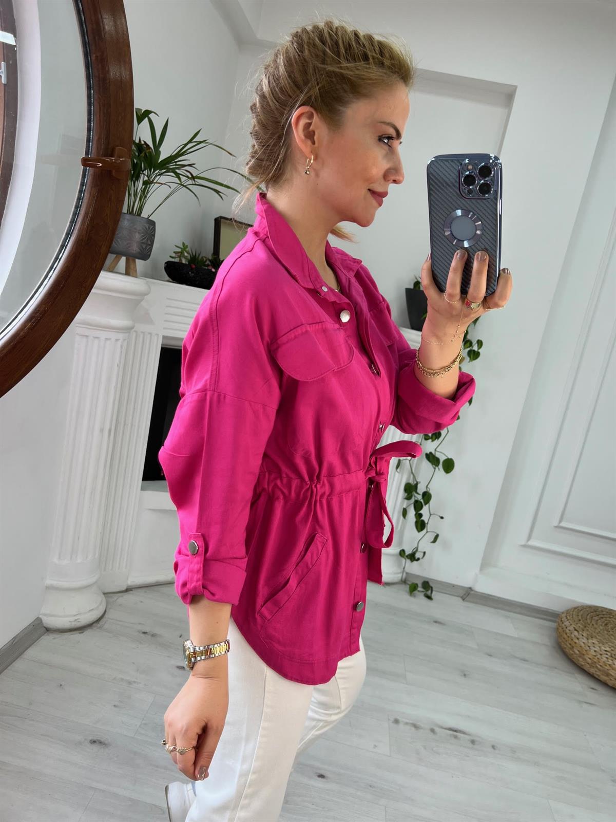 0259 Gabardin Ceket FUŞYA