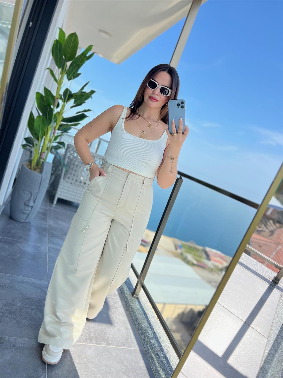 0655 Oversize Biker Ceket Pantolon Takım TAŞ