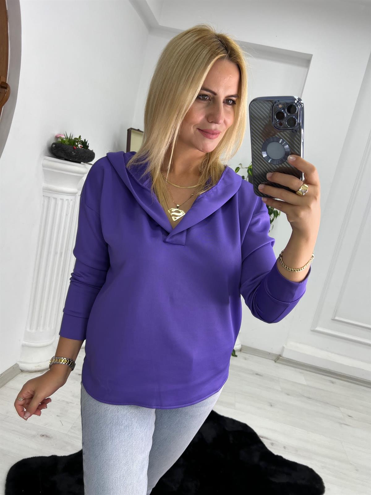 1001 Kapşonlu Skuba Sweatshirt MOR