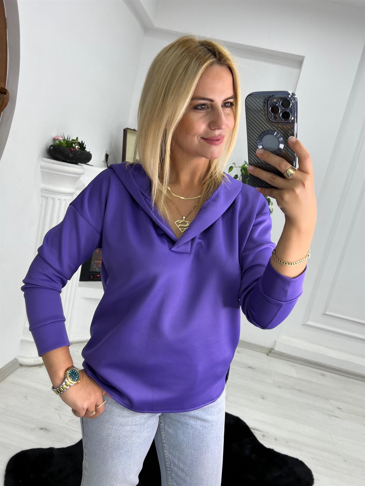 1001 Kapşonlu Skuba Sweatshirt MOR
