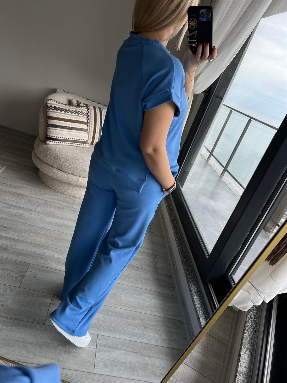 1011 Bluz Pantolon Takım BEBE MAVİ