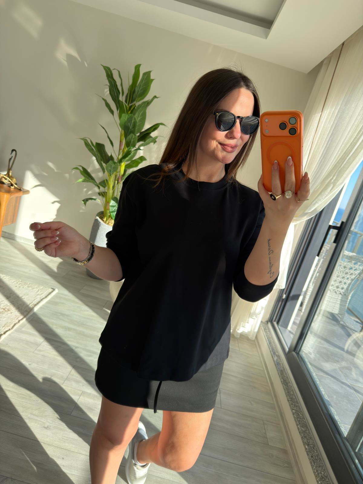 1012 Uzun Kollu Tshirt SİYAH