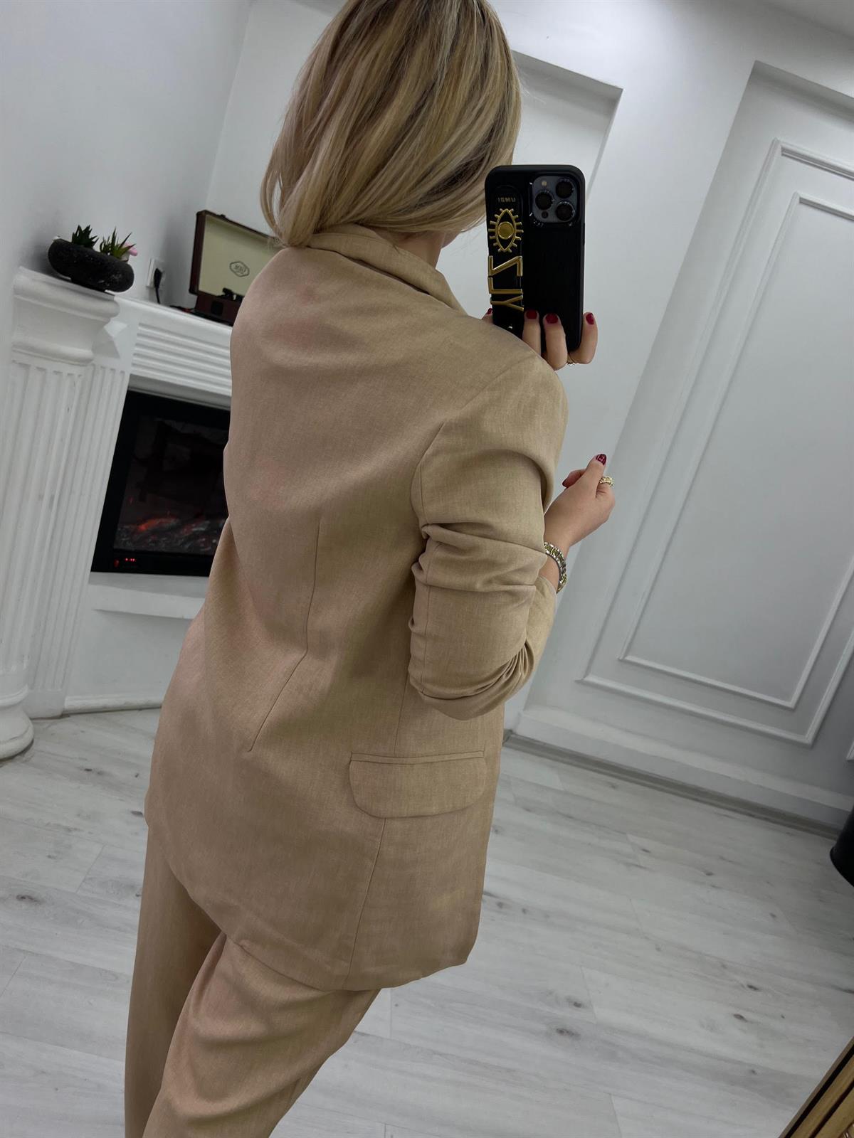 113018 Tasarım Ceket BEJ