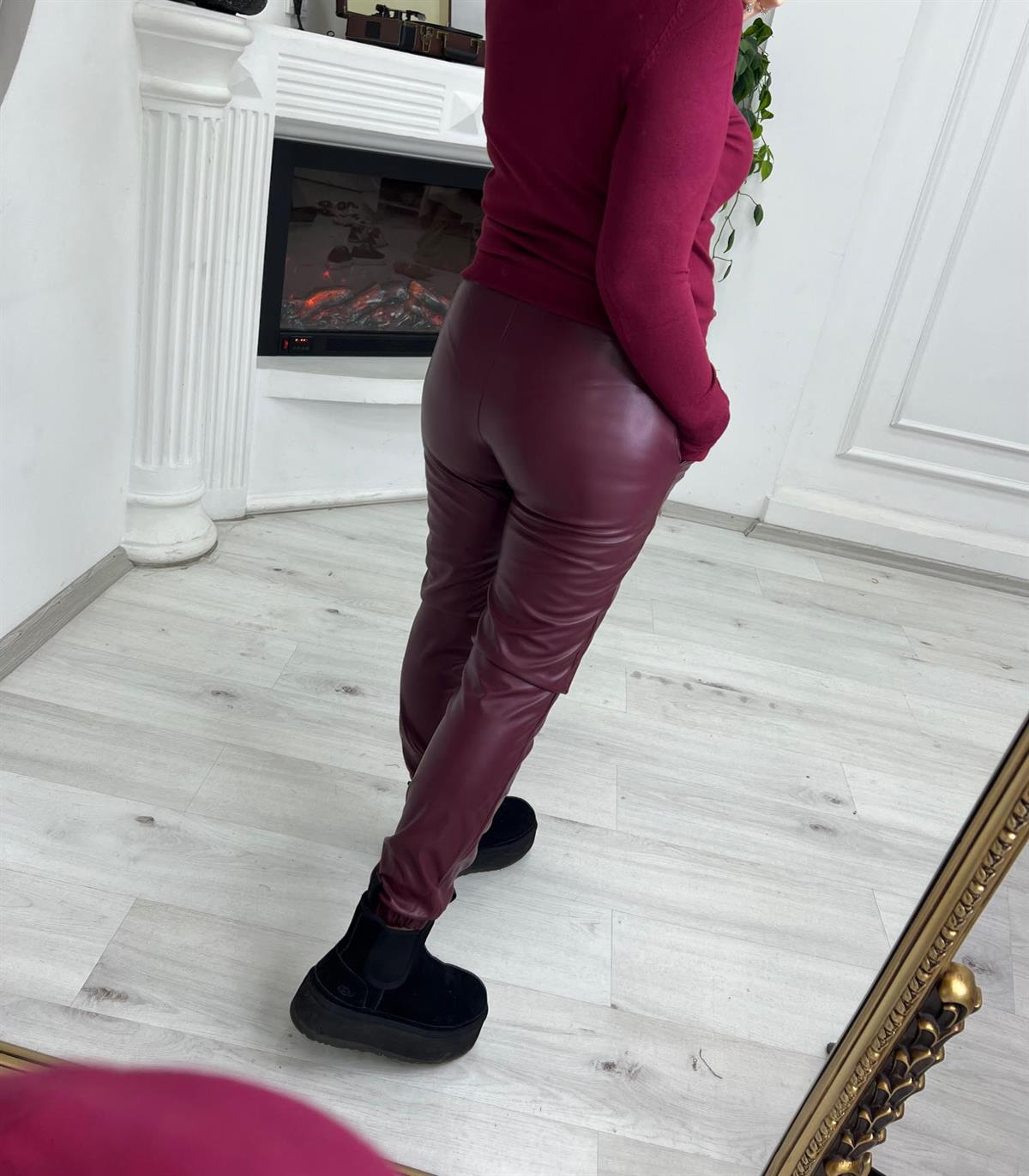 1268 Kolu Droplu Kazak BORDO