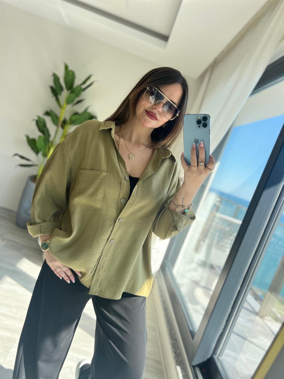 204 Düşük Kol Gömlek olive