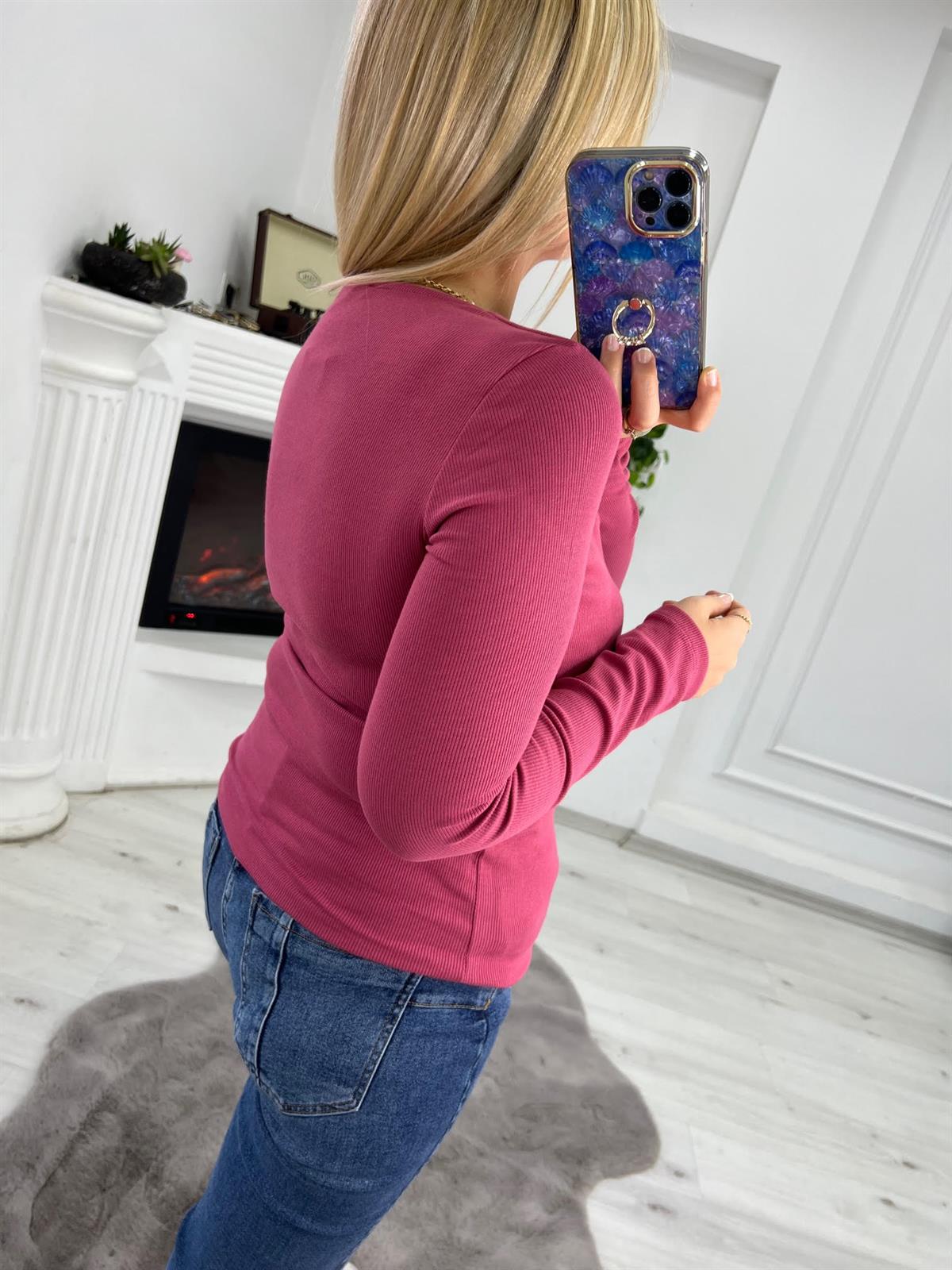 2260 Damla Yaka Tshirt BORDO