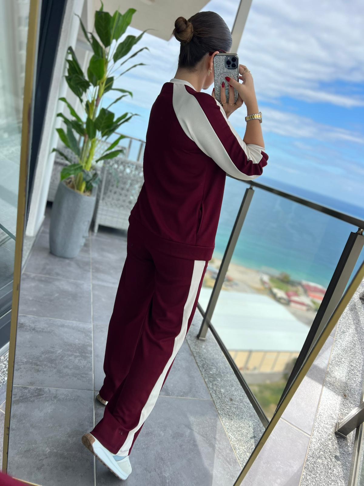 2303 Reglan Kol Garnili Takım BORDO