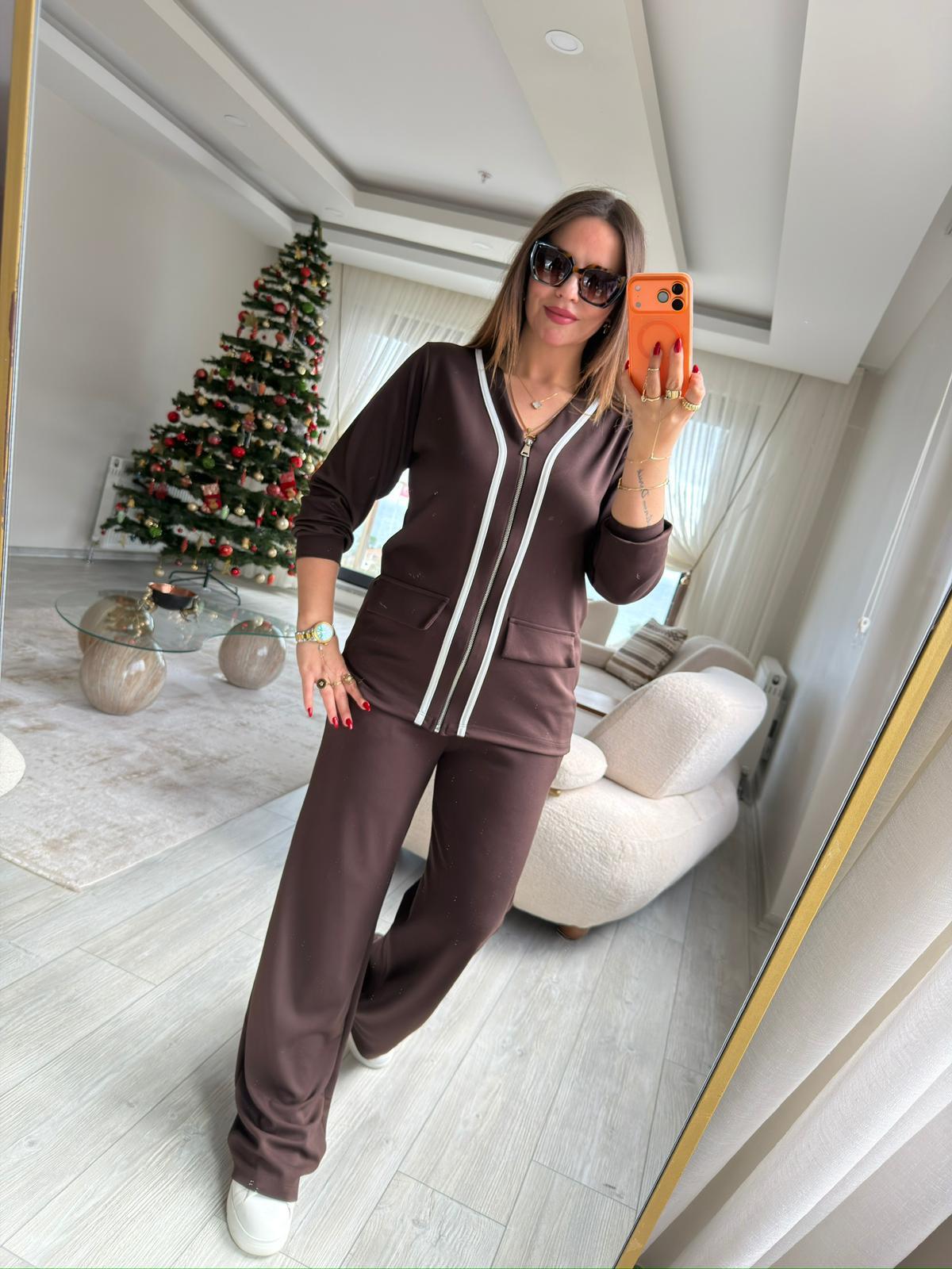 2349 Bige Garnili Takım KAHVE