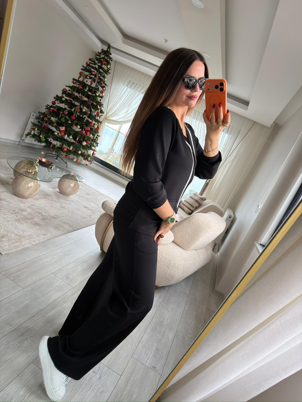 2349 Bige Garnili Takım SİYAH