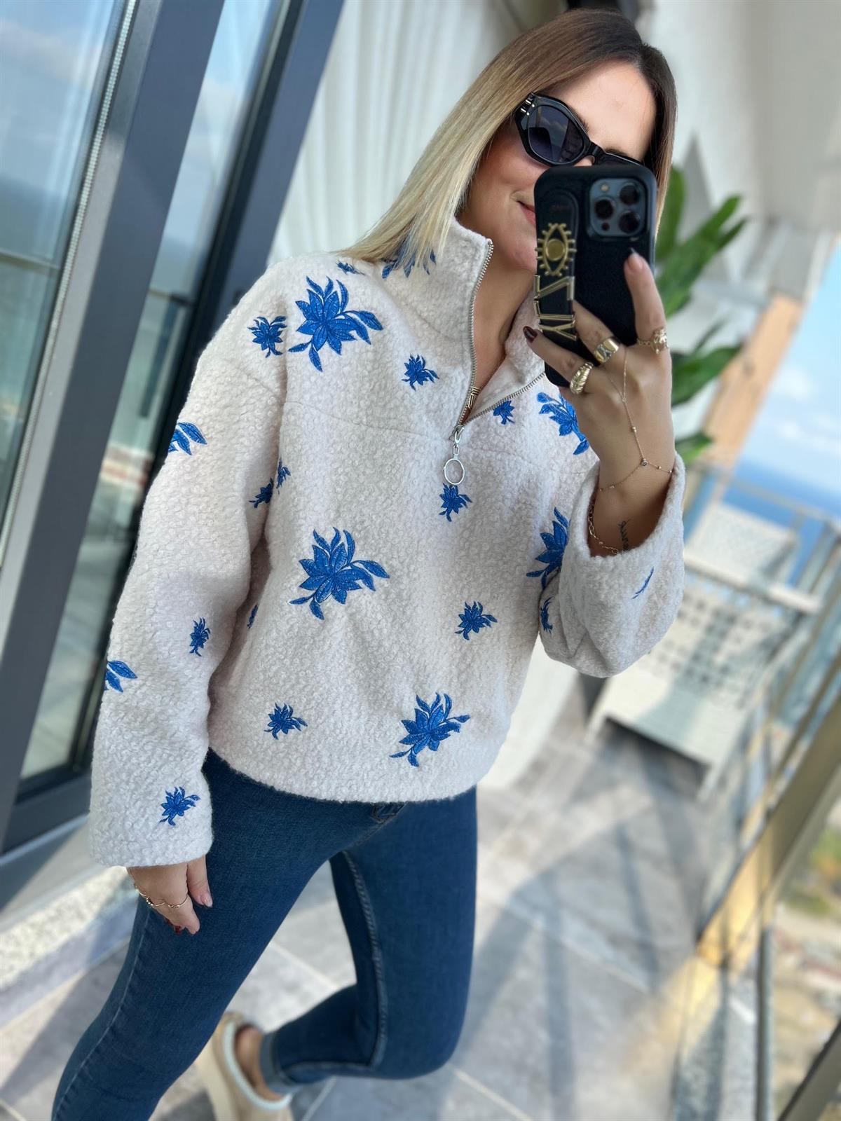 2374 Buklet Keçe Sweat BEJ
