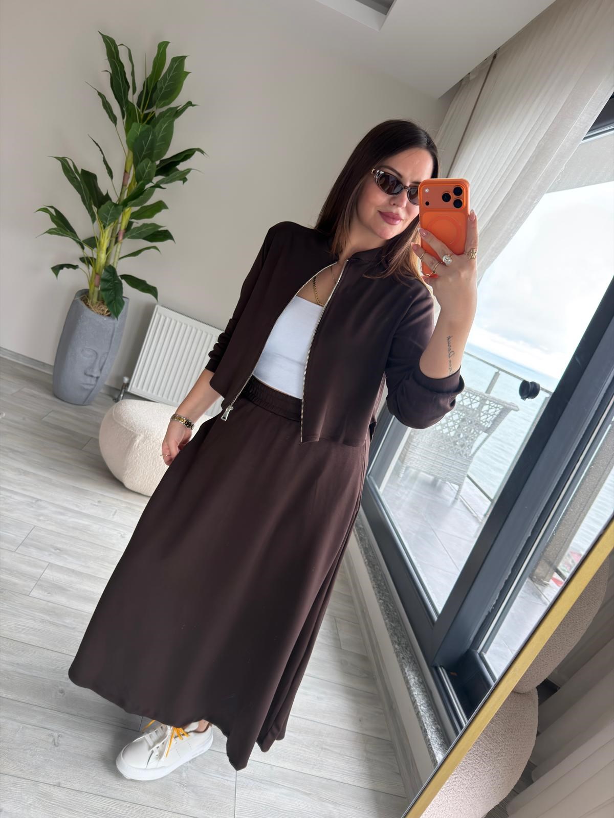 2387 Etekli Takım KAHVE
