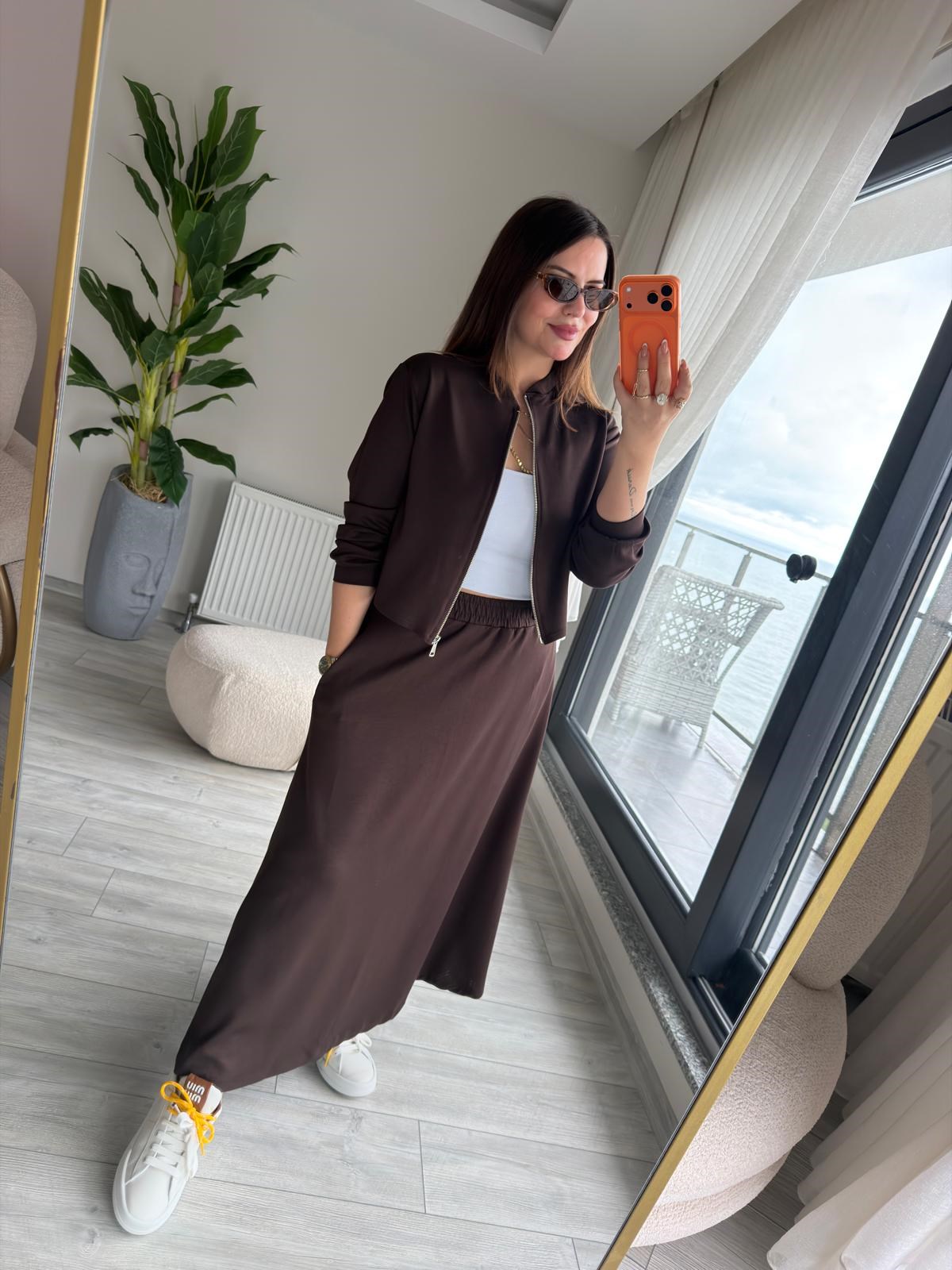 2387 Etekli Takım KAHVE