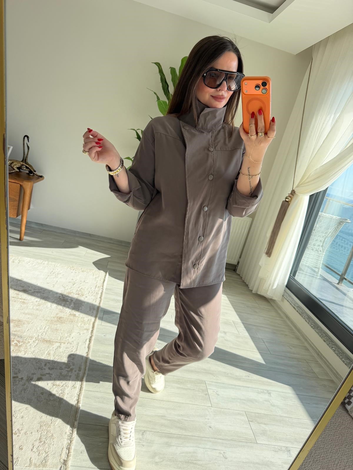 2407 Patlı Tencel Takım VİZON