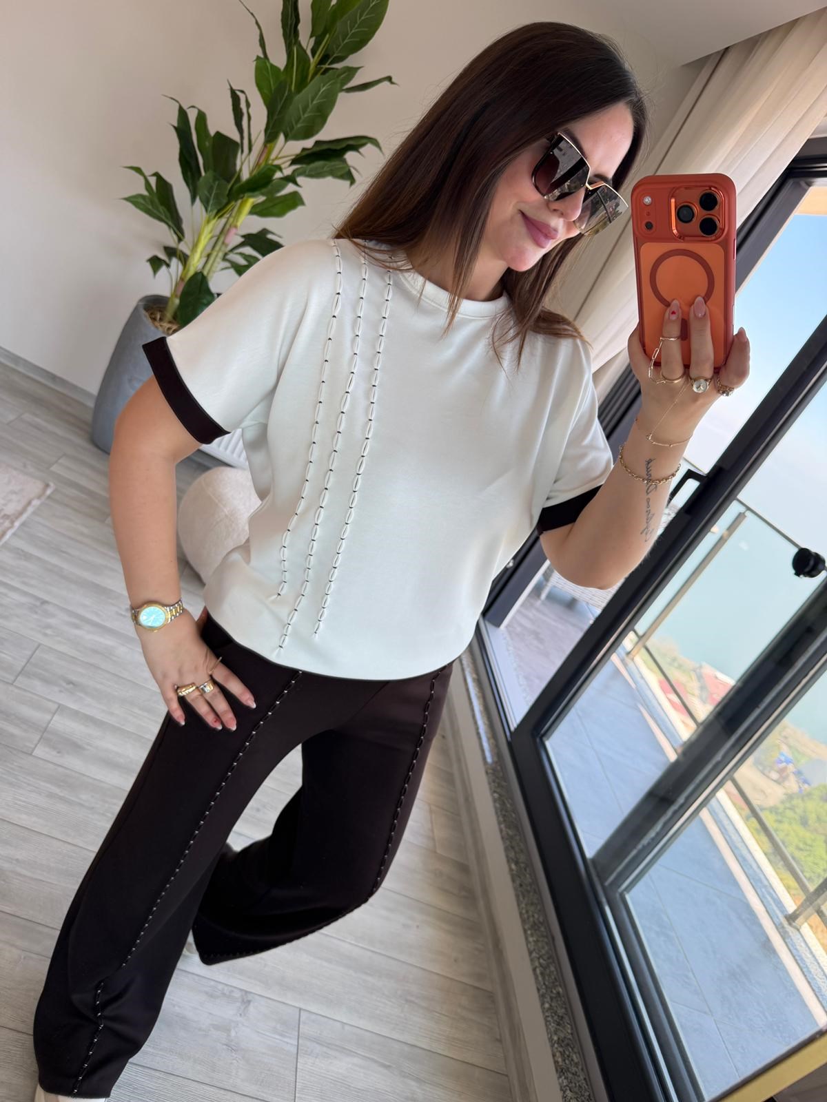 2425 Çoban Dikişli Takım KAHVE