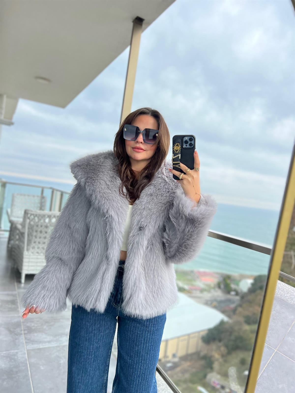 2429 Araboy Lolita Kürk GRİ