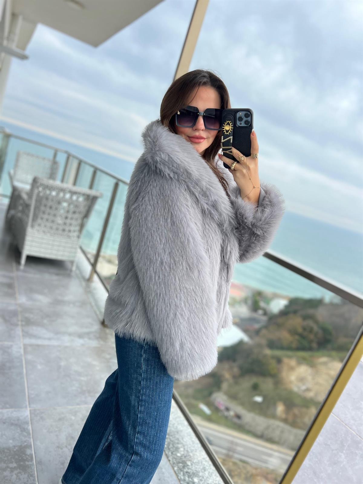 2429 Araboy Lolita Kürk GRİ