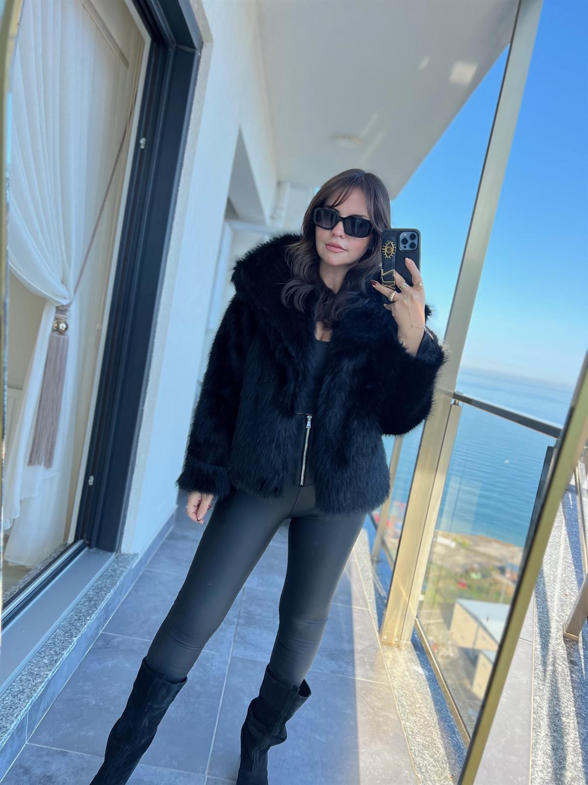 2429 Araboy Lolita Kürk SİYAH