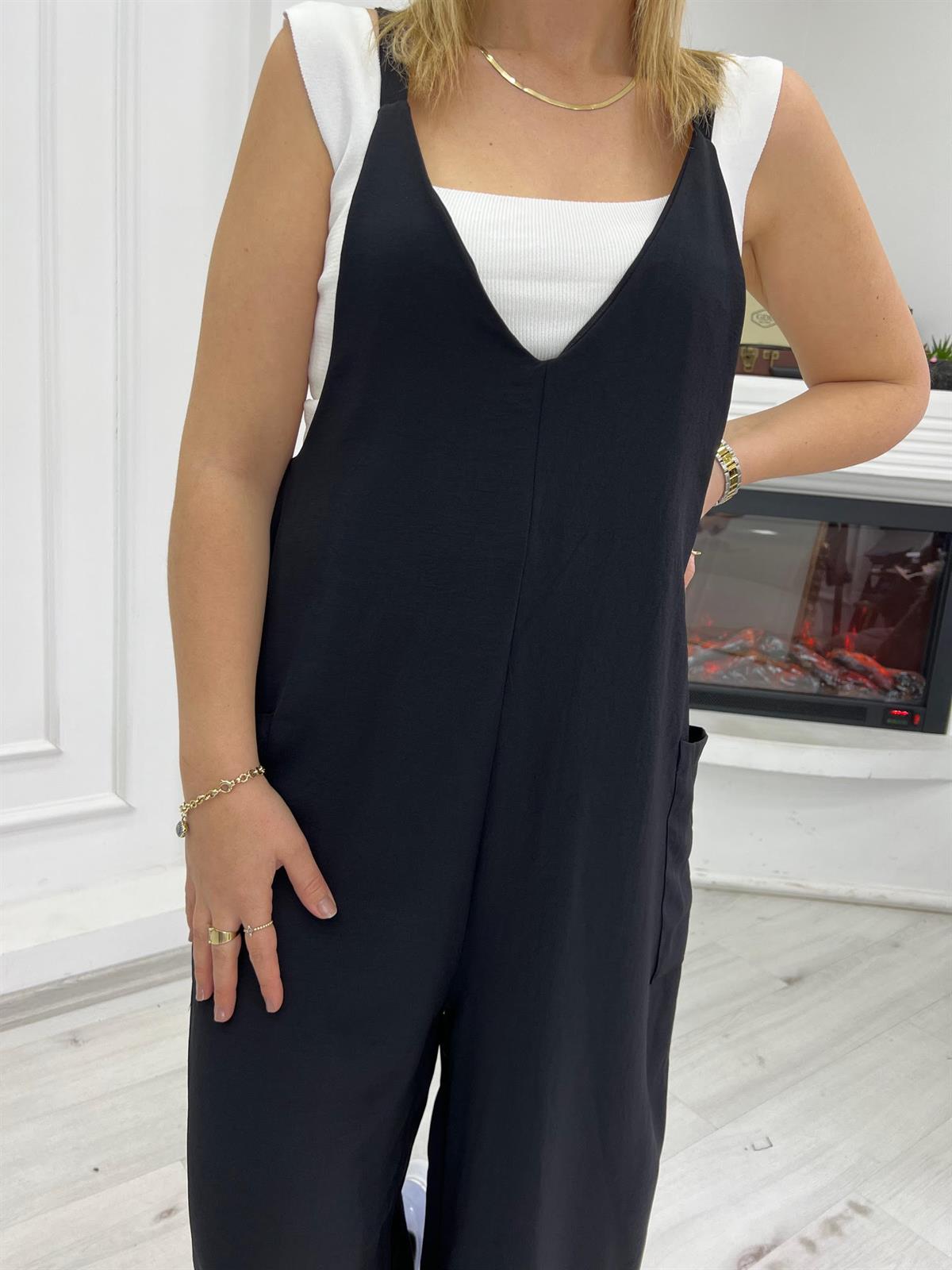 24849 Owersize Tulum SİYAH