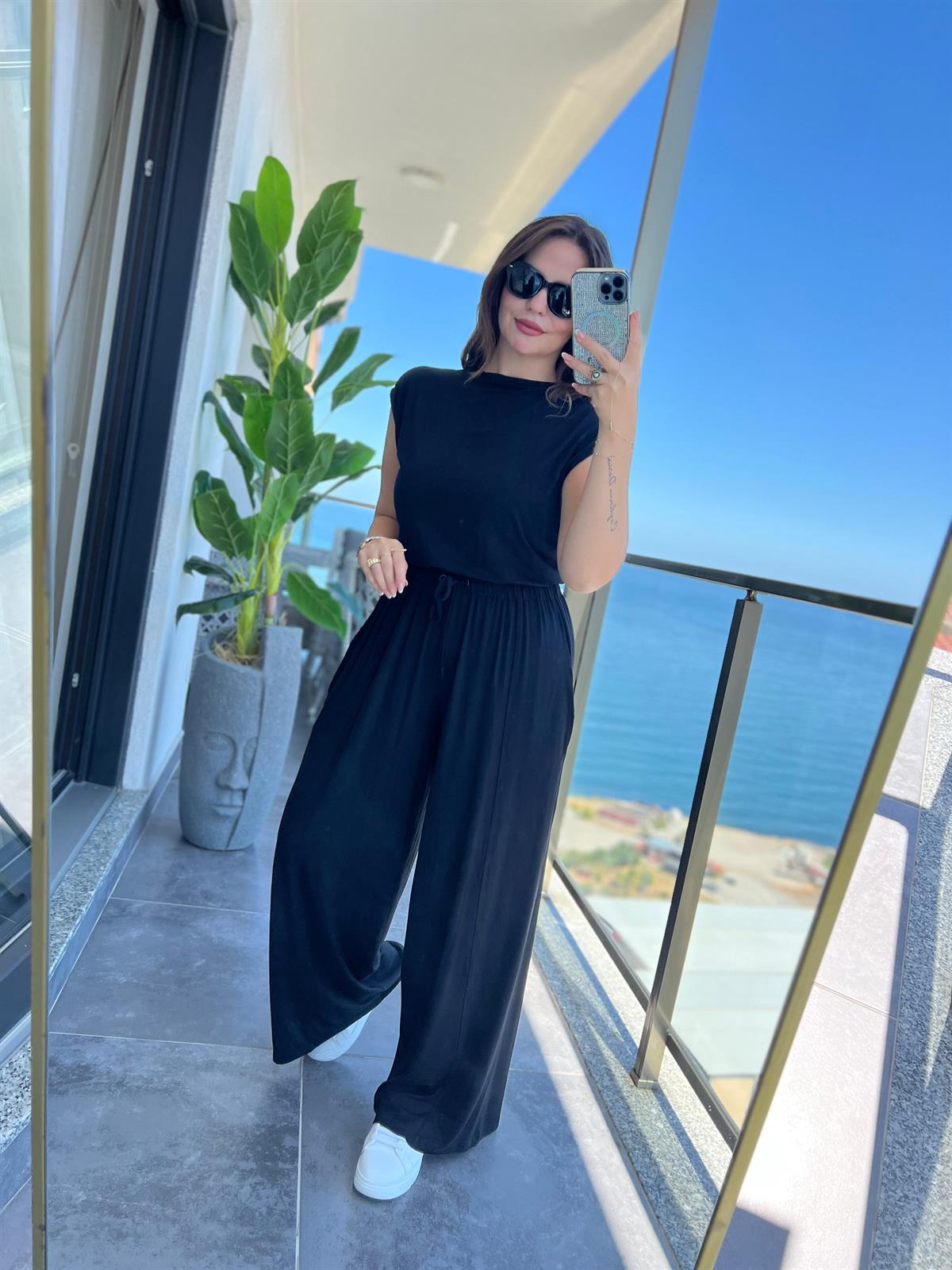 2547 Beli Büzgülü Tulum SİYAH