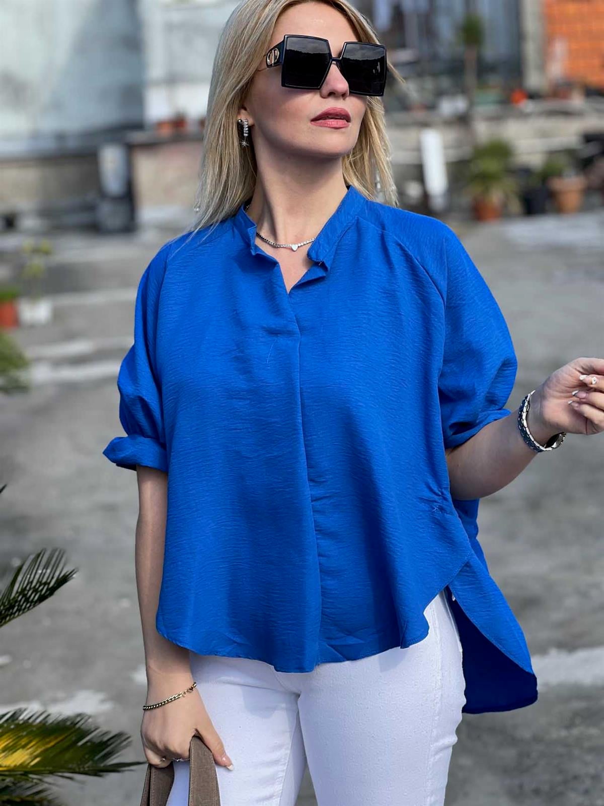 25755 Kolları Lastikli Bluz SAKS