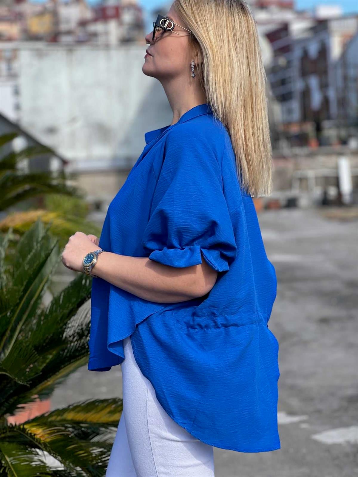 25755 Kolları Lastikli Bluz SAKS