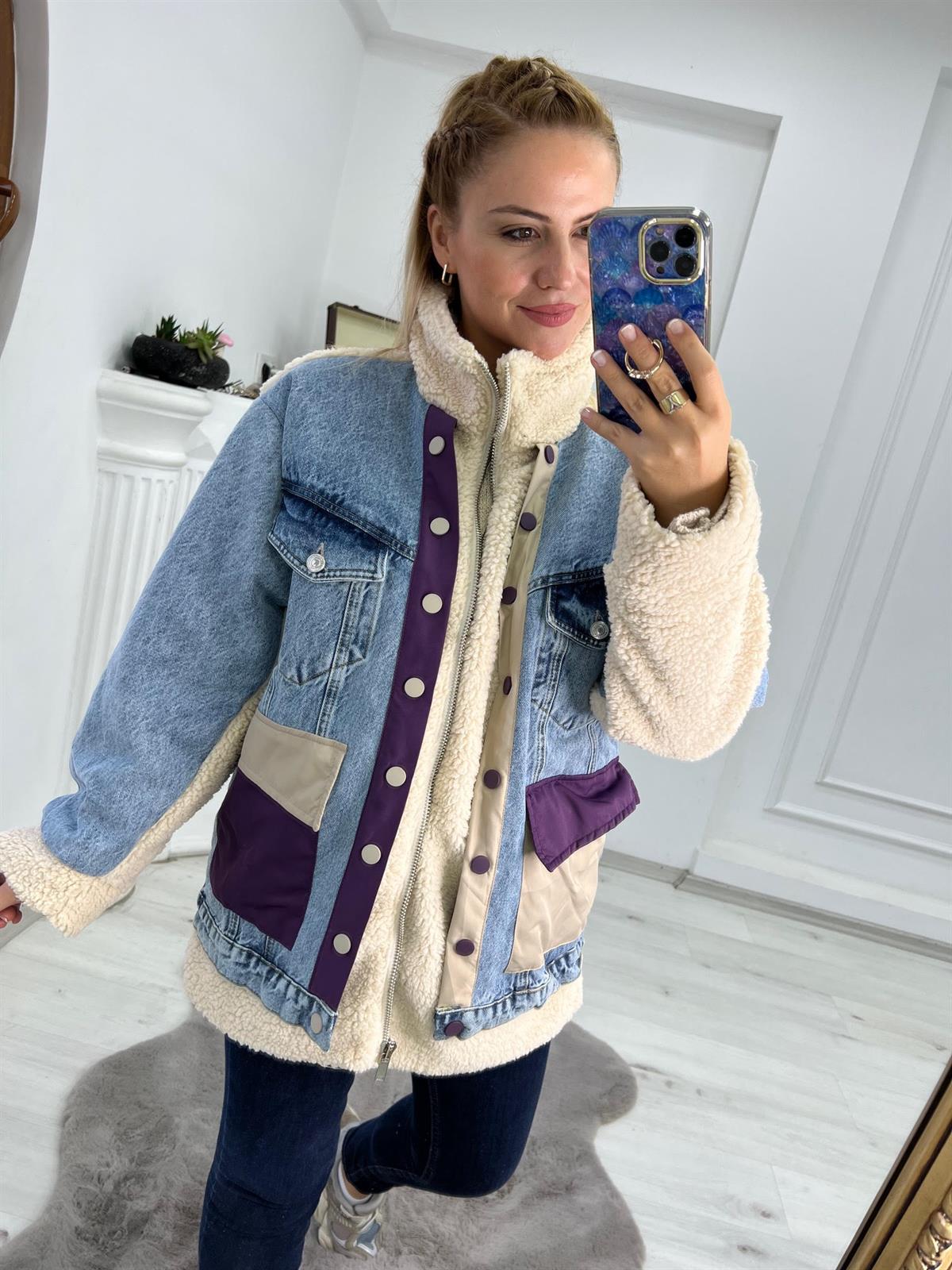 2580 Peluş Mont MOR
