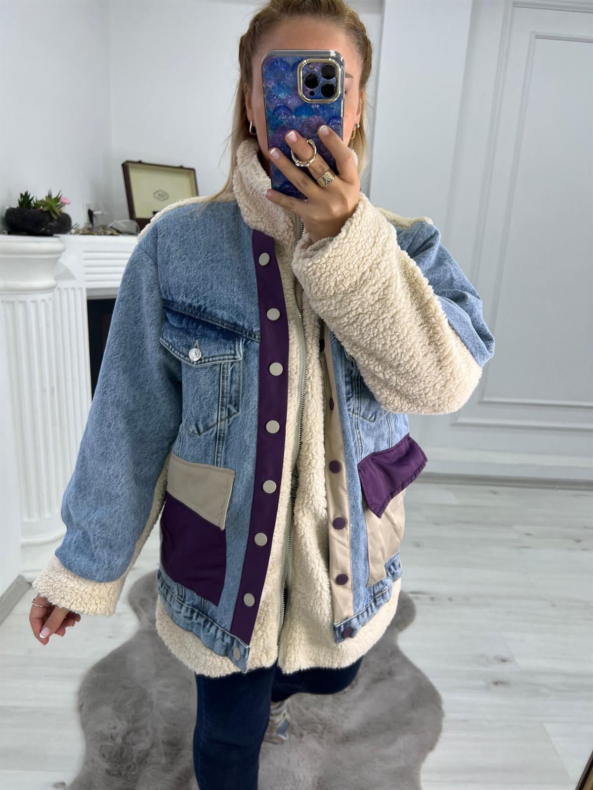 2580 Peluş Mont MOR