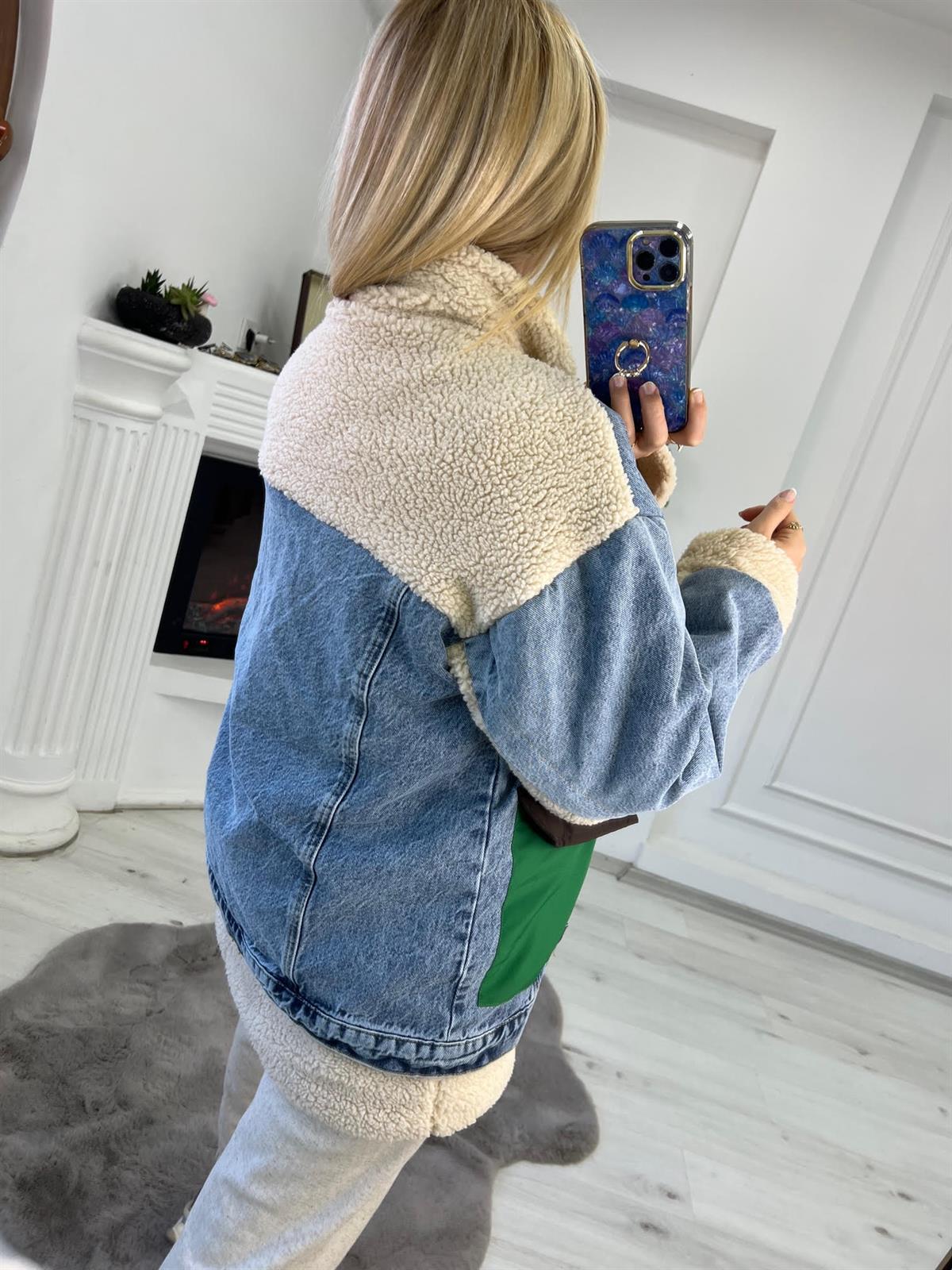 2580 Peluş Mont YEŞİL